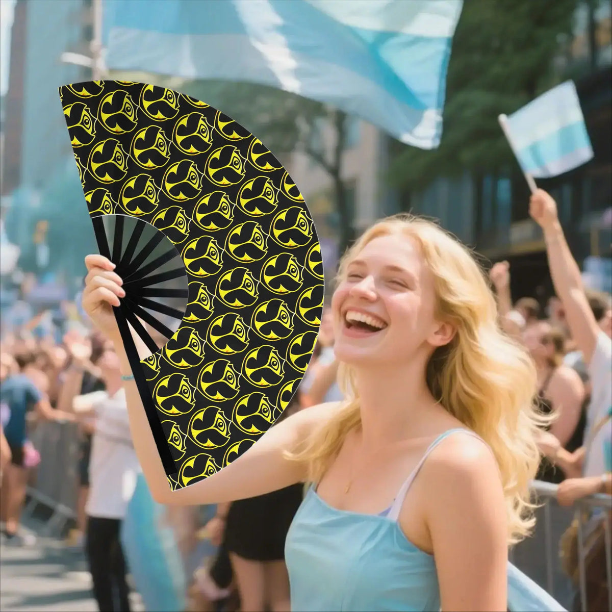 Składany wachlarz w stylu Tomorrowland