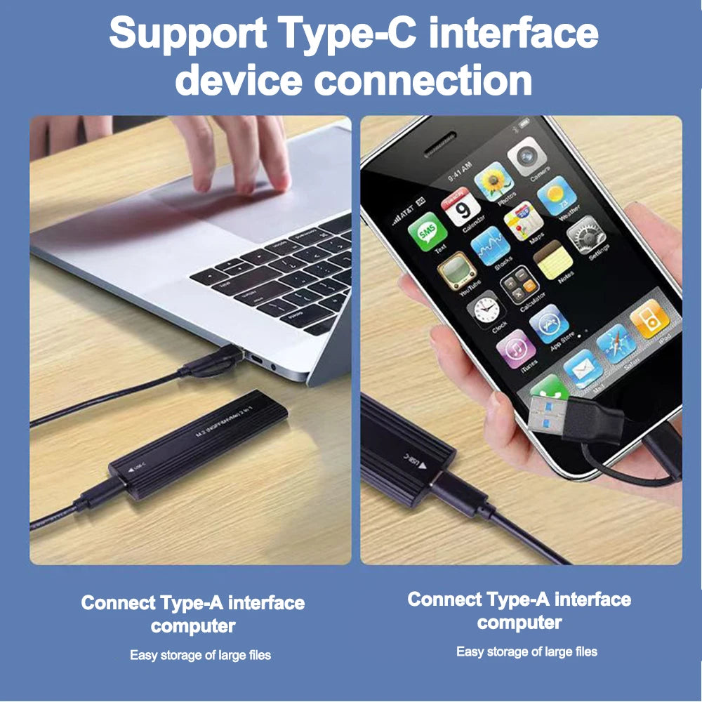 M.2 SSD USB Enclosure - NVMe and SATA Options