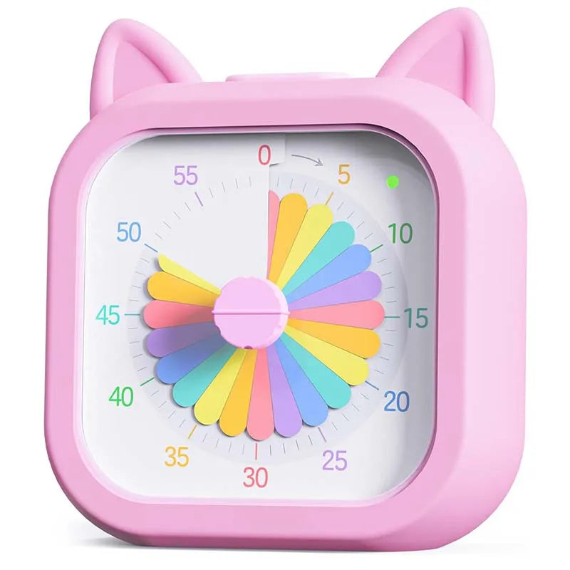 Visual Timer for Kids, 60-Minute Countdown Dial, Pink or Green