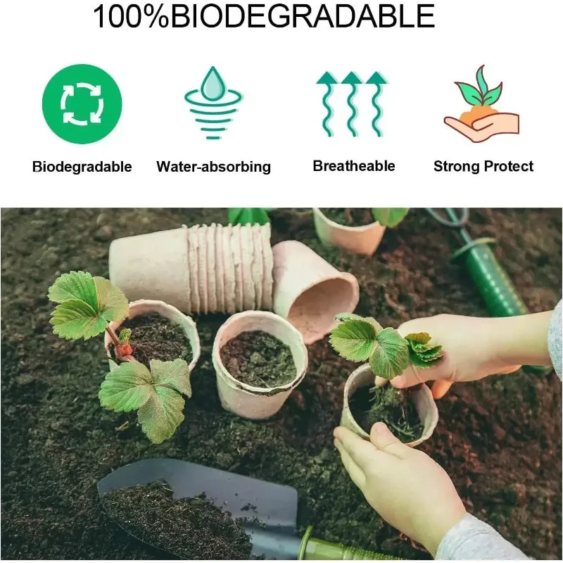 Pulp Seed-Starting Pots, 20–200-Piece Packs