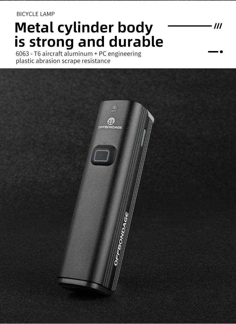 OFFBONDAGE Bicycle Light 1000Lumen Bike Headlight Power Bank Flashlight Handlebar USB Charging MTB Road Highlight 