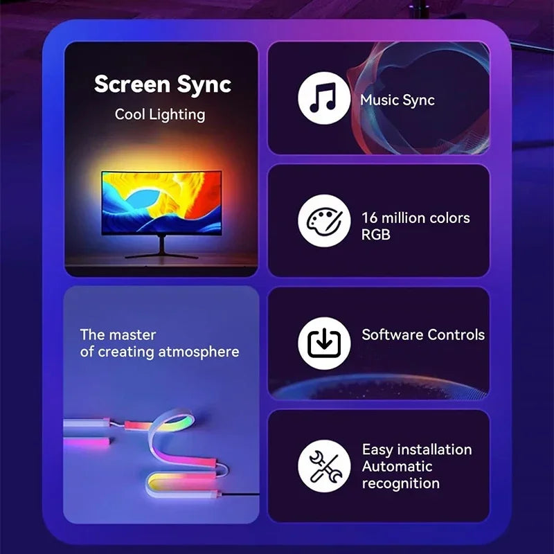 USB RGB monitorový podsvícení s synchronizací obrazovky