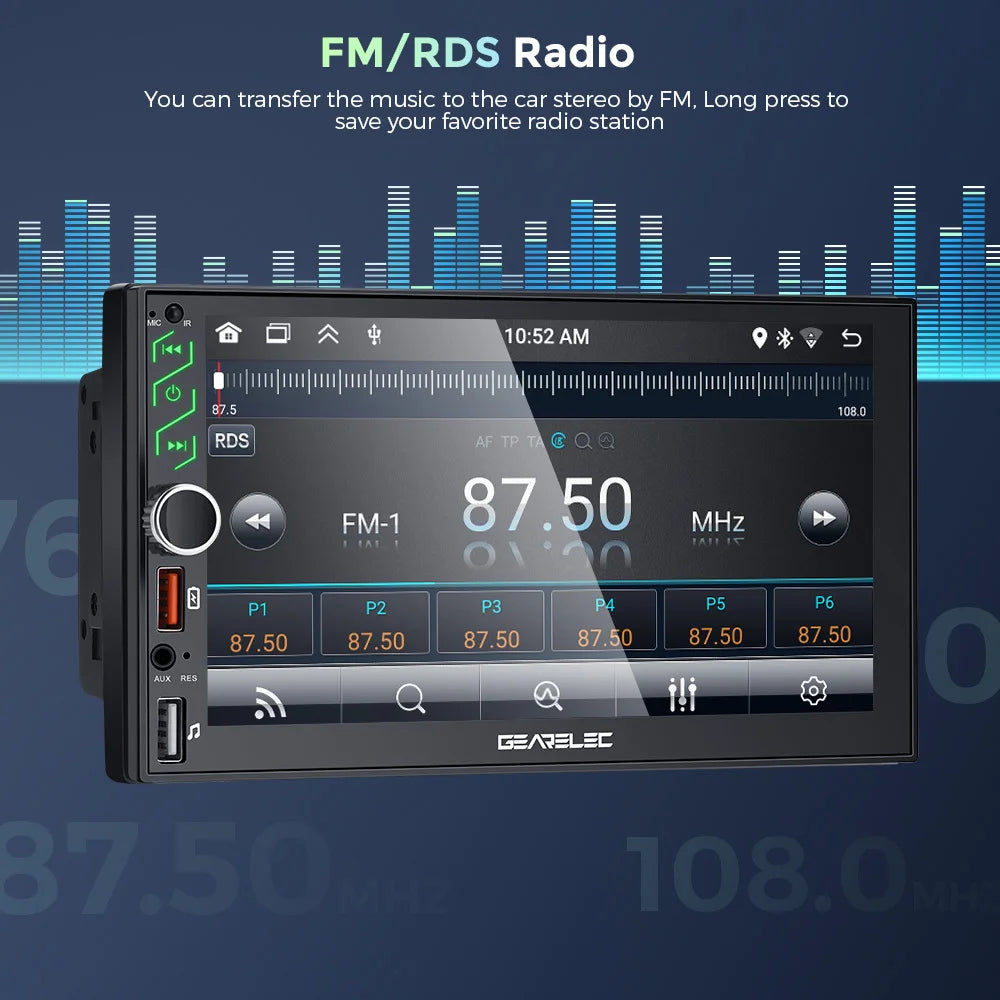 7 Inch Car Radio 2 Din Android 13 CarPlay Multimedia Player