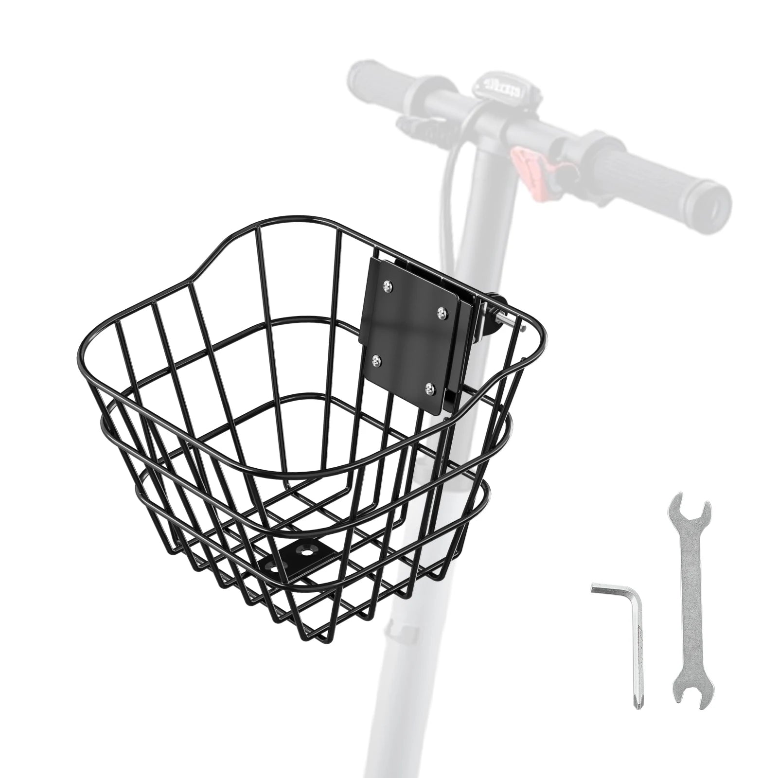 Predný košík na bicykel pre kolobežky a bicykle – oceľový nosič do 9 kg