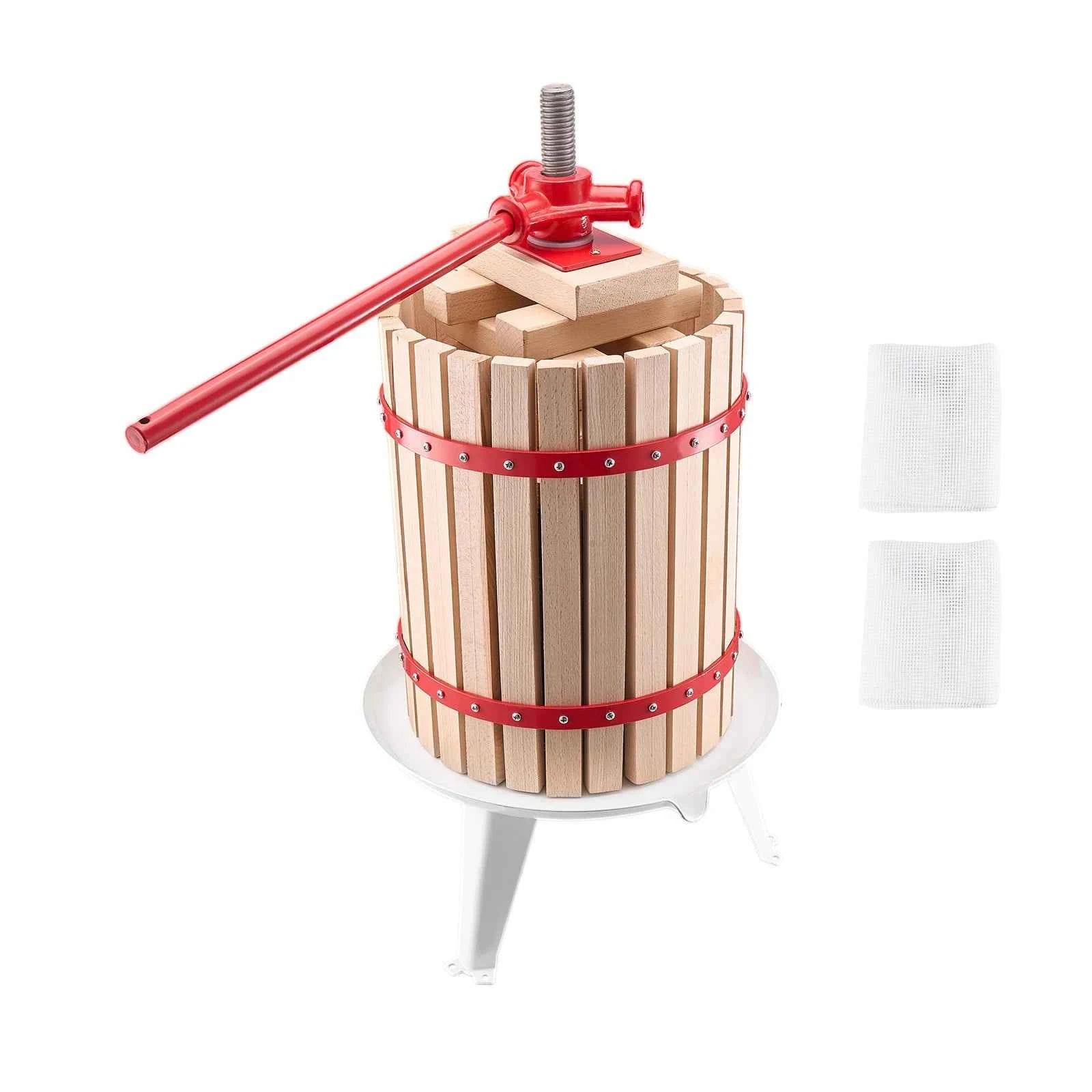 18L Solid Wood Fruit Wine Press with Handle