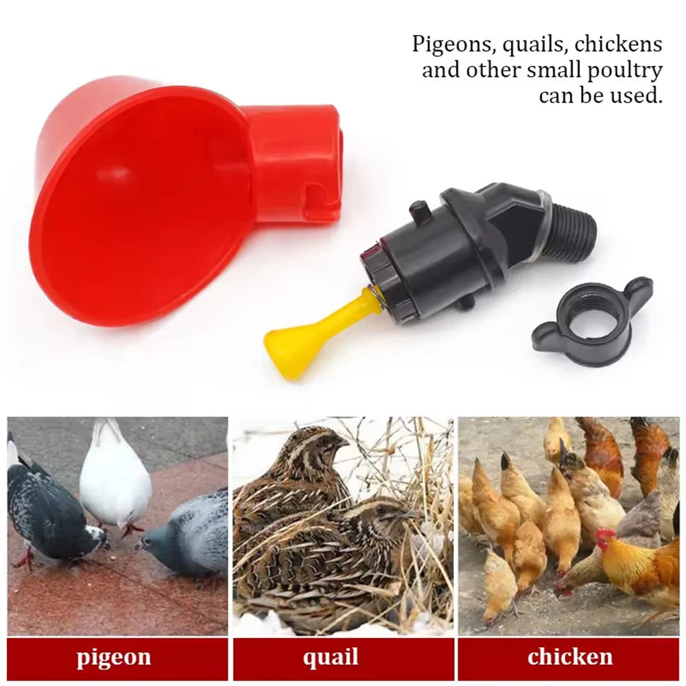 Peck-Operated Poultry Drinking Cups, Style and Pack Options