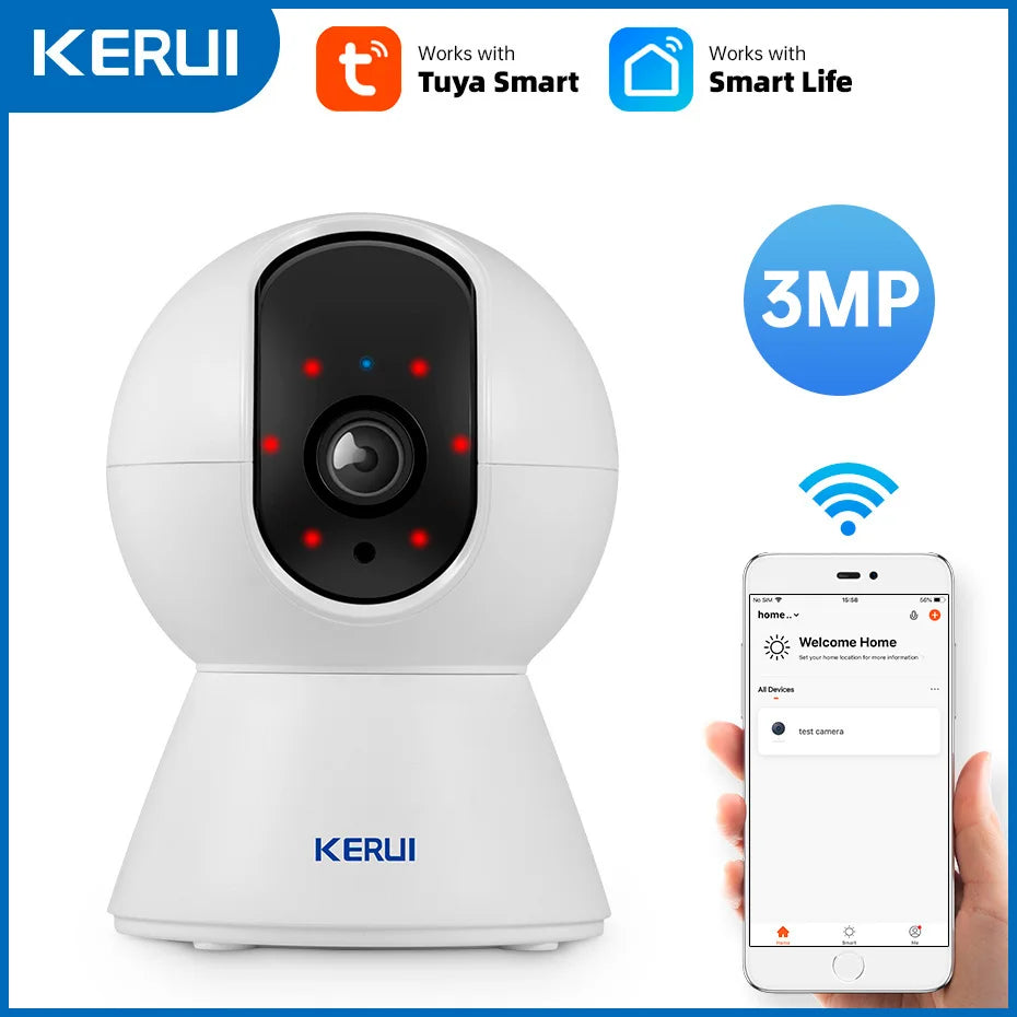 Wireless 3MP Mini WiFi IP Camera Indoor Security Camera