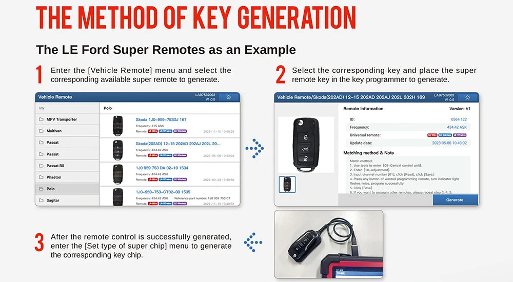 LAUNCH X431 Schlüsselprogrammierer mit Smart-Key- und IMMO-Chip-Funktionen