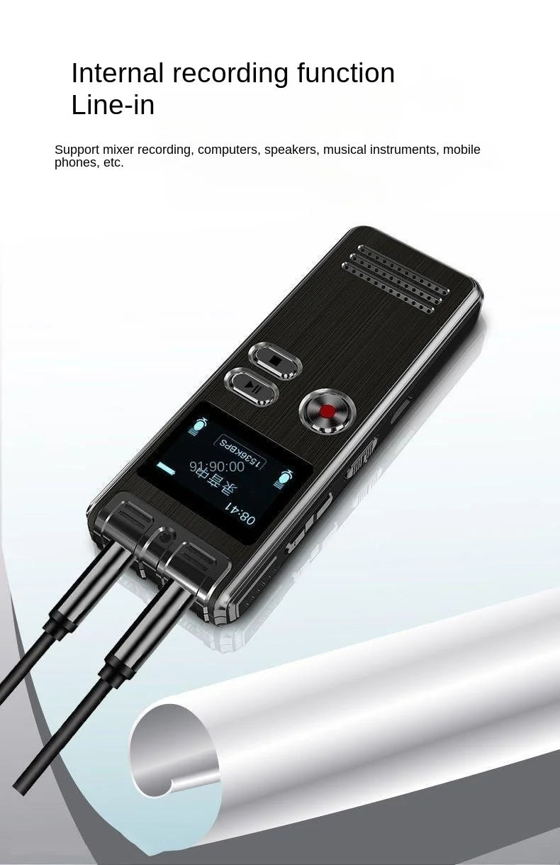 128GB Voice Activated Mini Recorder with Noise Reduction & USB