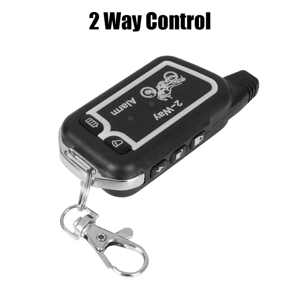 12 V Motorcycle Alarm with Two-Way Remote