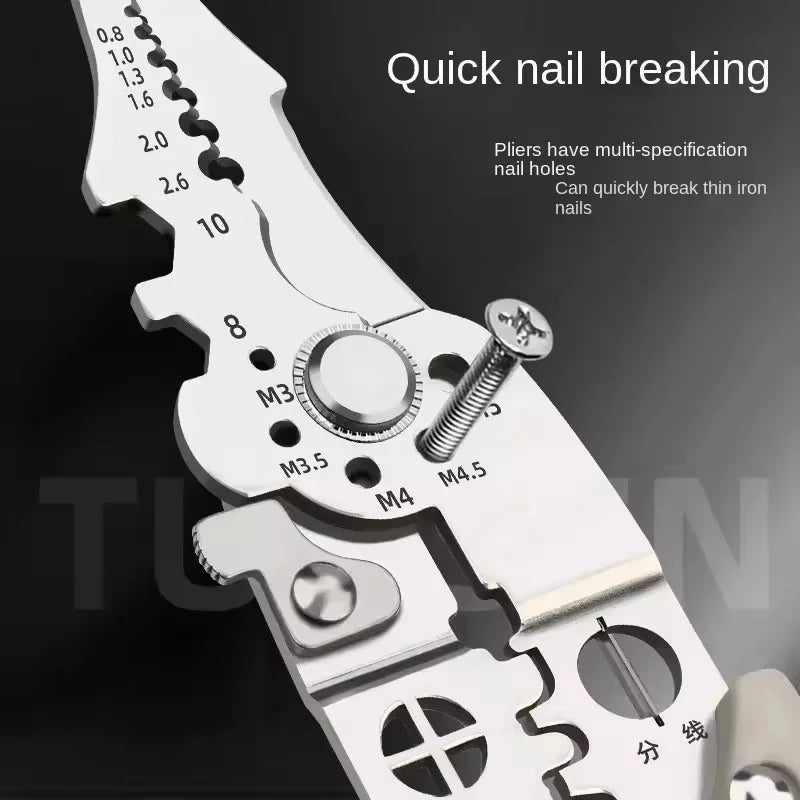 Multi Functional Electrician Pliers For Wire Splitting And Stripping Specialized For Electricians 