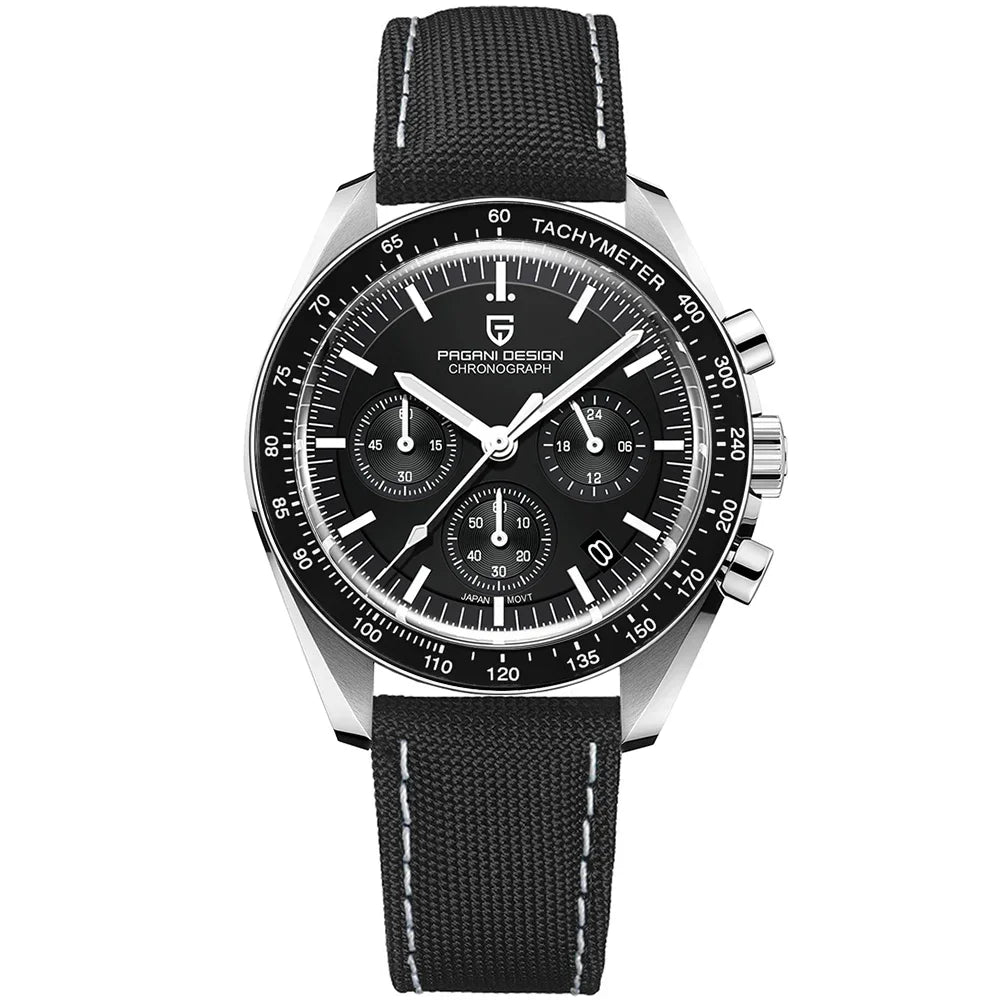 Orologio Cronografo da Uomo Pagani Design con Zaffiro, Quarzo, Resistente all'Acqua 100M