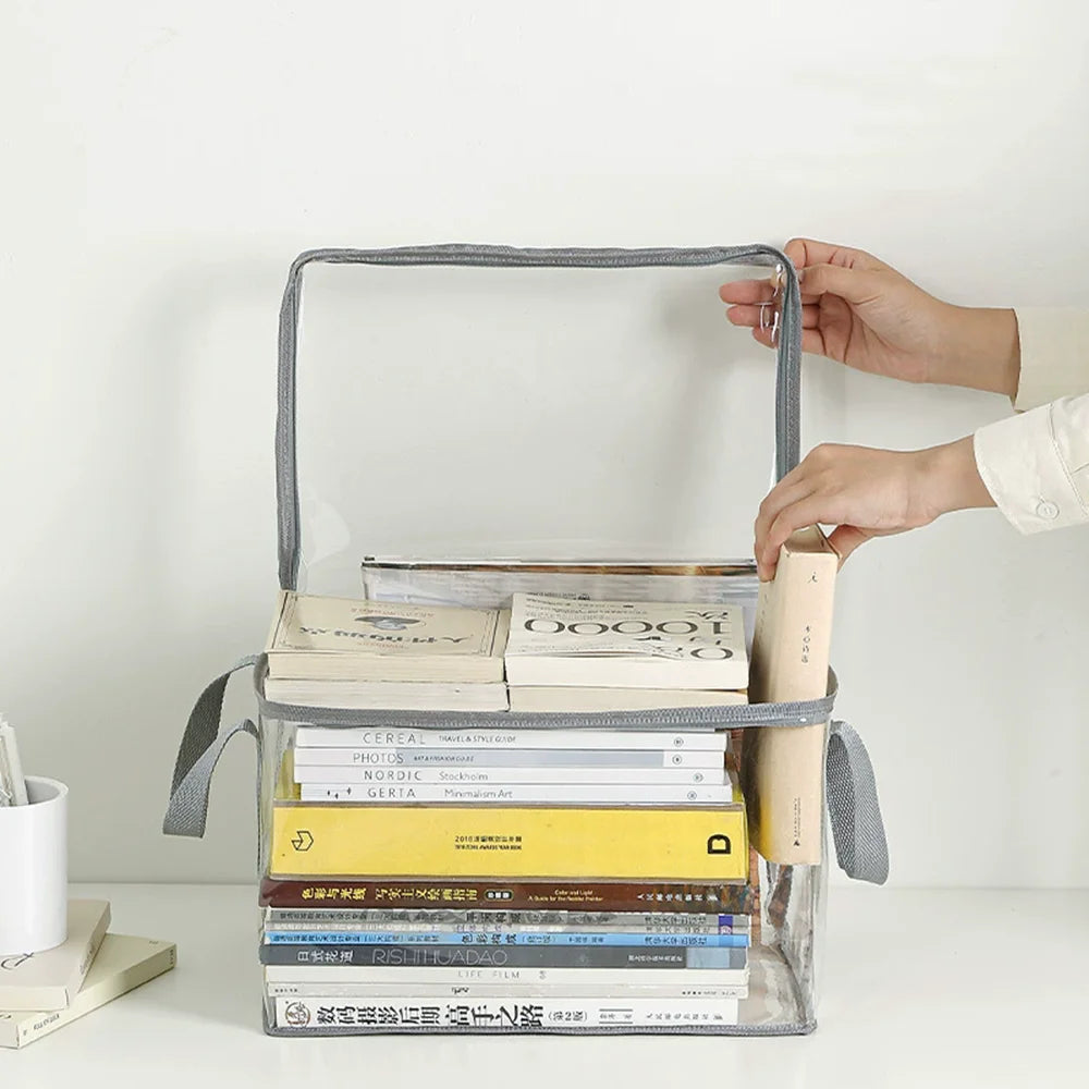 Faltbare transparente Aufbewahrungsbox für Bücher