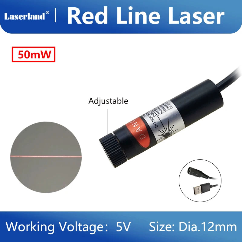 650 nm Laser Alignment Module - Beam Options