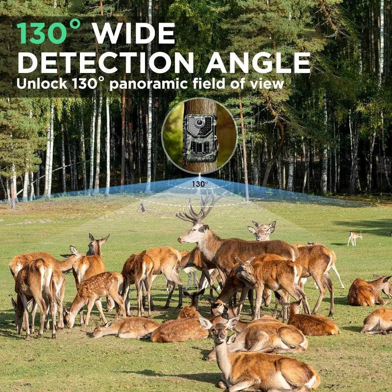 4K Hunting Trail Camera 50MP Night Vision IP65 Waterproof