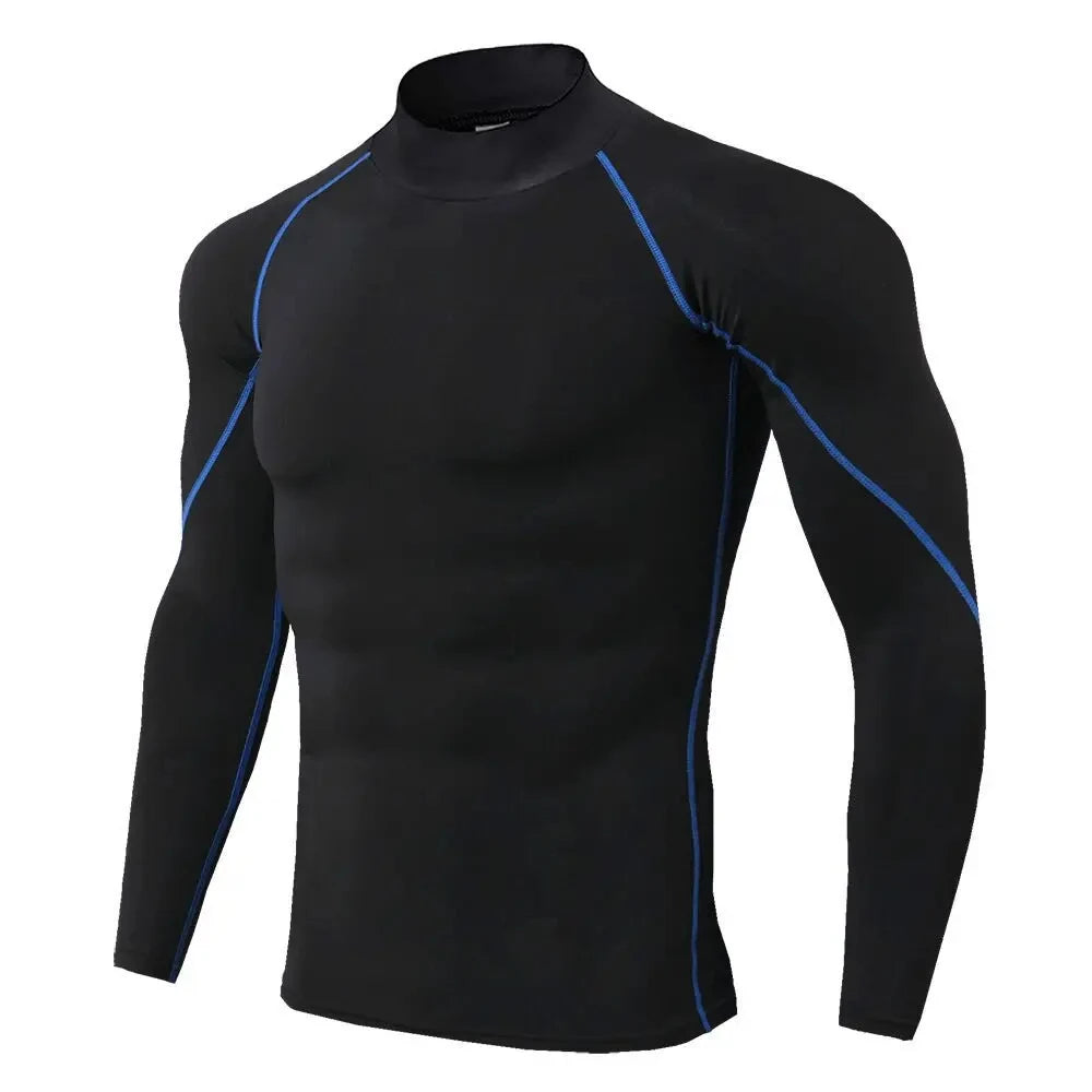 Winter Man Compression Shirt Cycling Clothing Warmth Shirt Warm Bottoming Shirt Men Compression T-Shirt Gym Sportswear 2024 New 