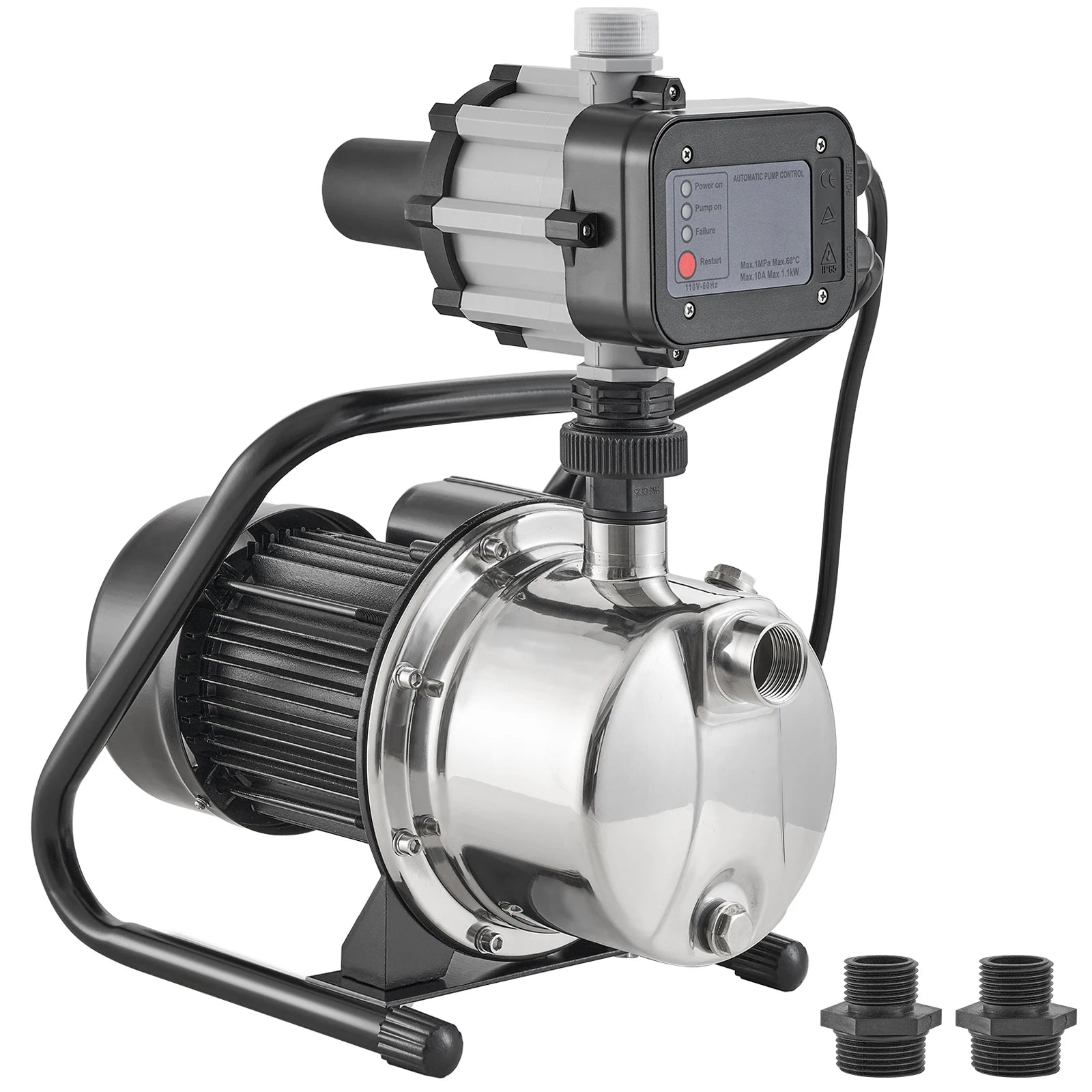 SucceBuy Shallow Well Pump Portable Sprinkler Booster Jet Pumps, Automatic Controller for Garden Lawn Irrigation Water Transfer