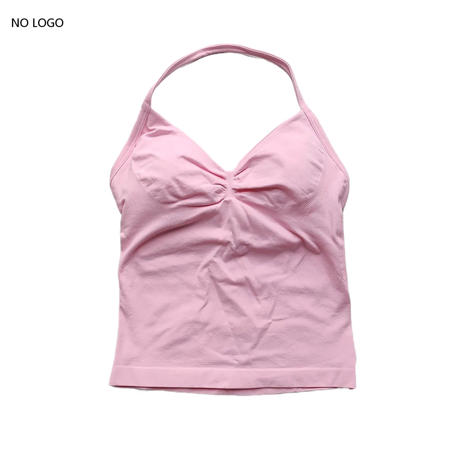 ARFTE Longline Strappy Gym Top Backless Gym Clothes Women Scrunch Built-in Bra With Removable Cups Yoga Tank Tops 