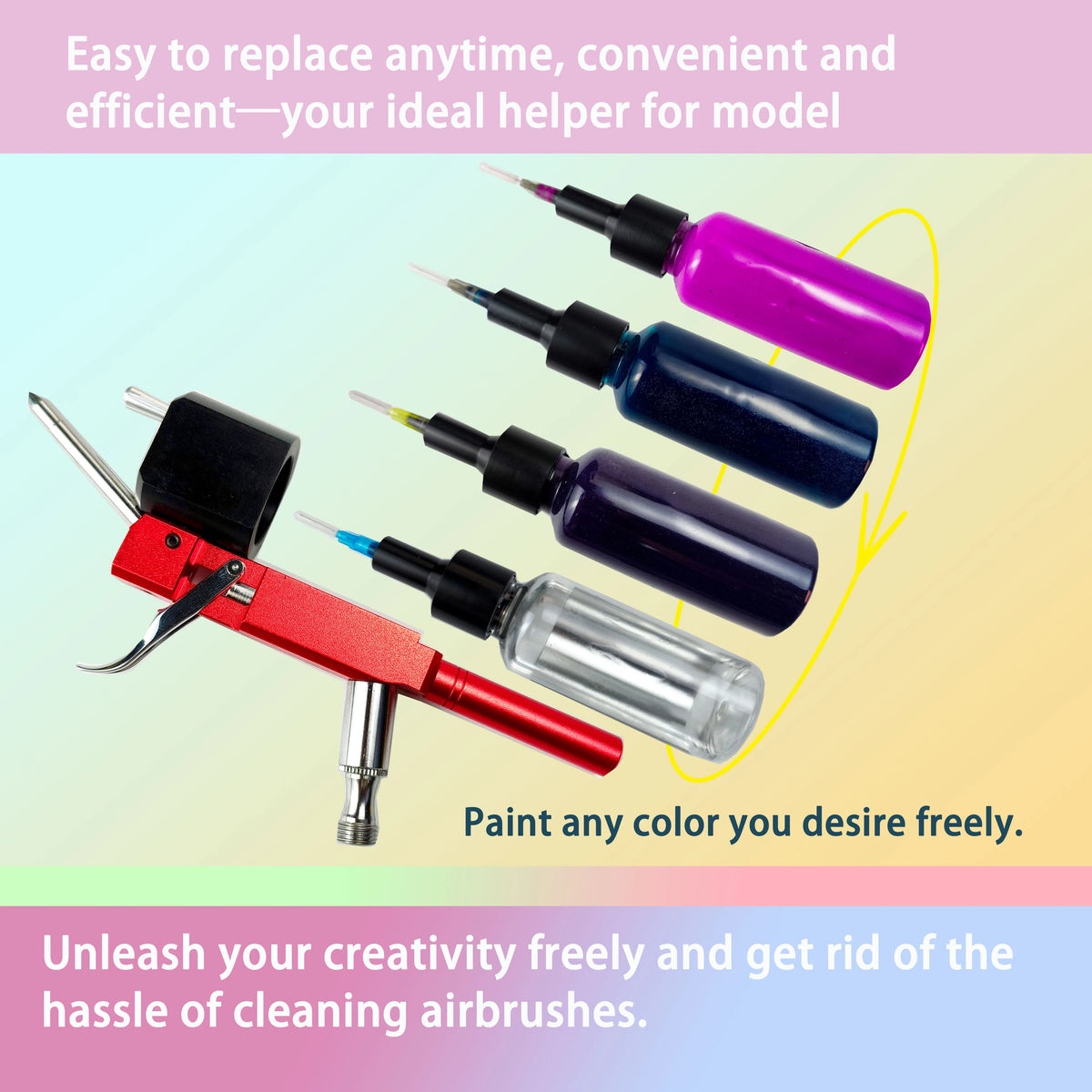 No-Clean Airbrush Nozzle Set, 0.2/0.3/0.5 mm, 30 Pieces