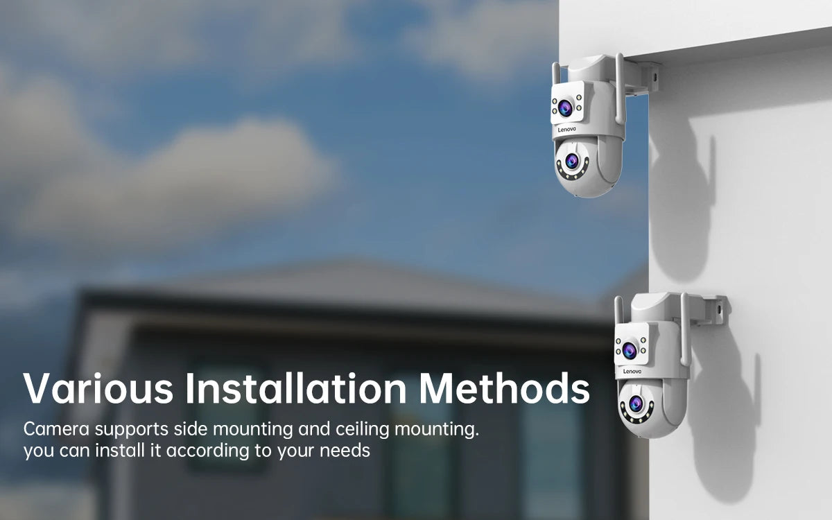 6MP HD Outdoor Security Camera with Dual Lens, AI Tracking, PTZ, Color Night Vision
