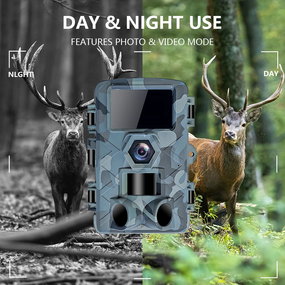 WiFi Trail Camera 60MP, 1296P HD Video, 120° Wide-Angle