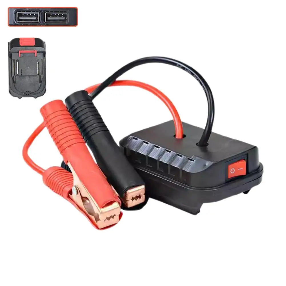 Car Lithium Battery Converter Charger Clip Auto Igniter Jump Starter For Makita Booster Cable Adapter Emergency Power DIY Tools 