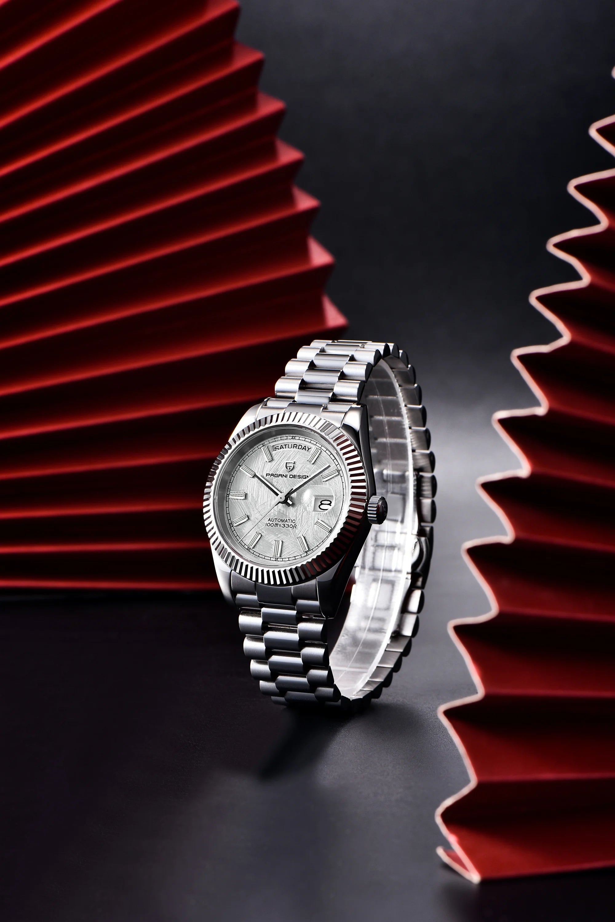 Pagani Design Automatic Gold Watch 40MM Sapphire Steel Waterproof
