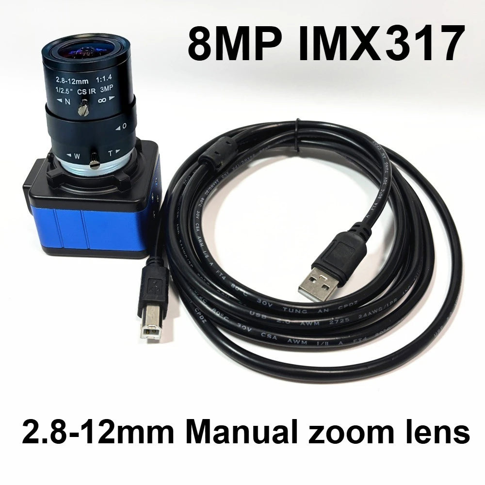 16MP 4K USB Webcam with 2.8-12mm Varifocal Lens