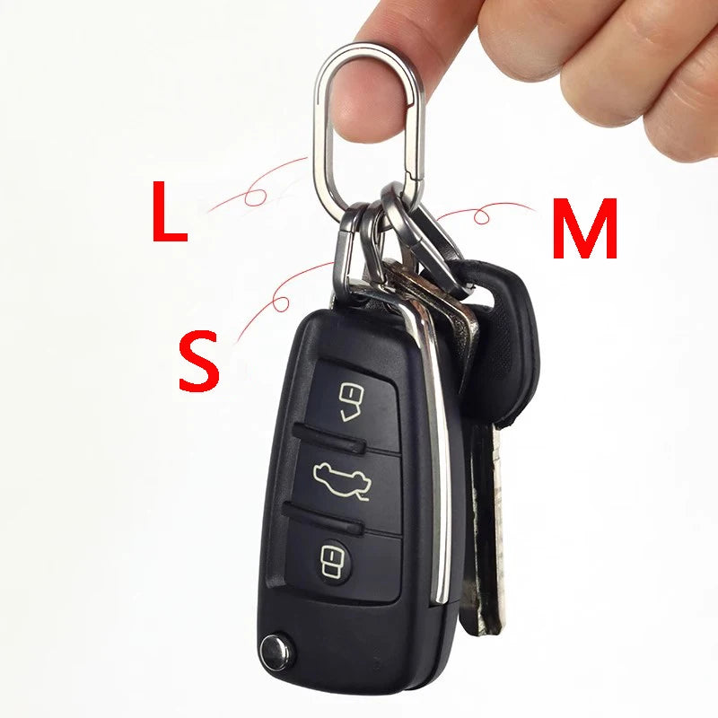 3 Size Titanium Alloy Quickdraw Keychain Men Women Titanium for Car Key Rings Holder Lightweight EDC Carabiner Accessories