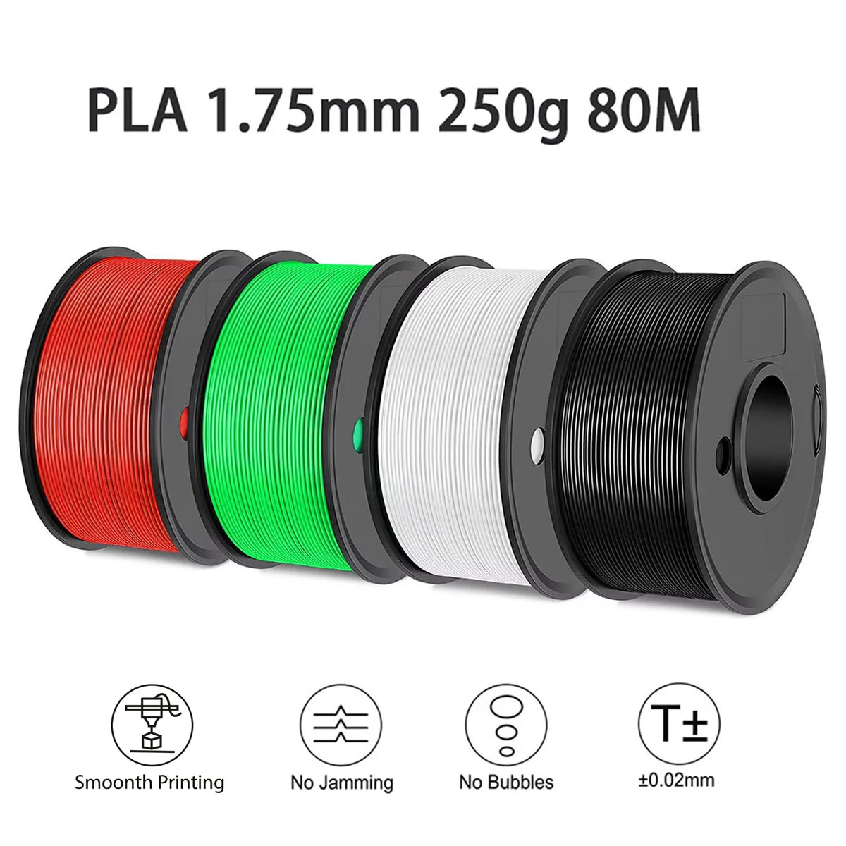 Filamento PLA de 1.75 mm para impressora 3D, 250 g