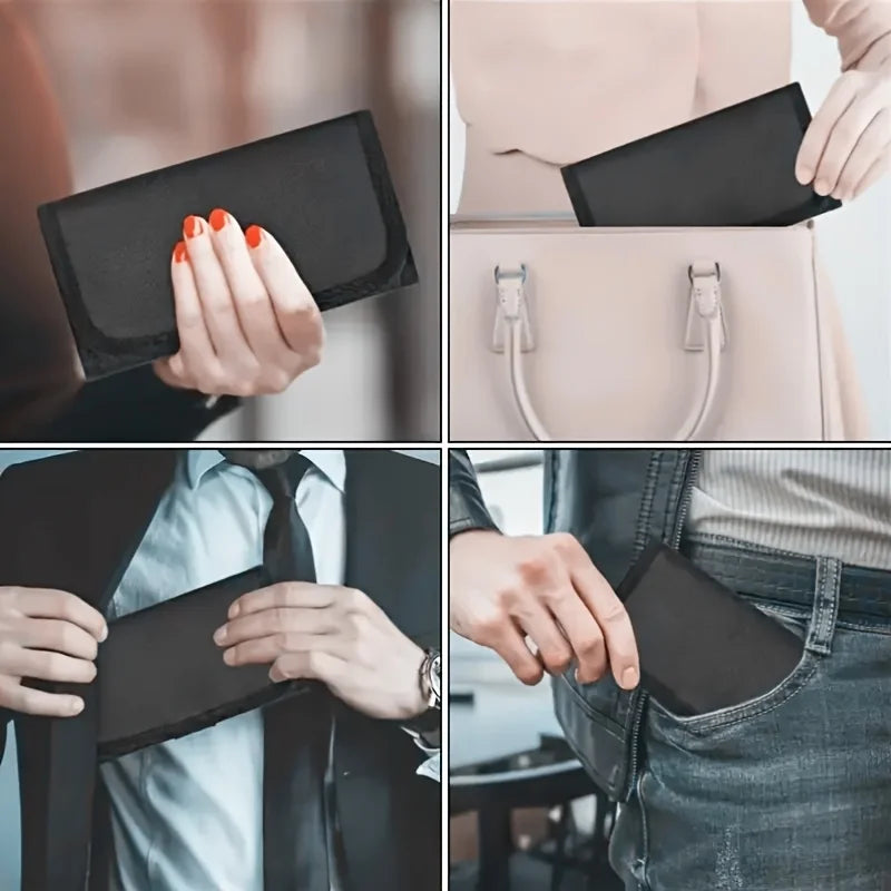 Organizer per contanti con sei tasche con cerniera