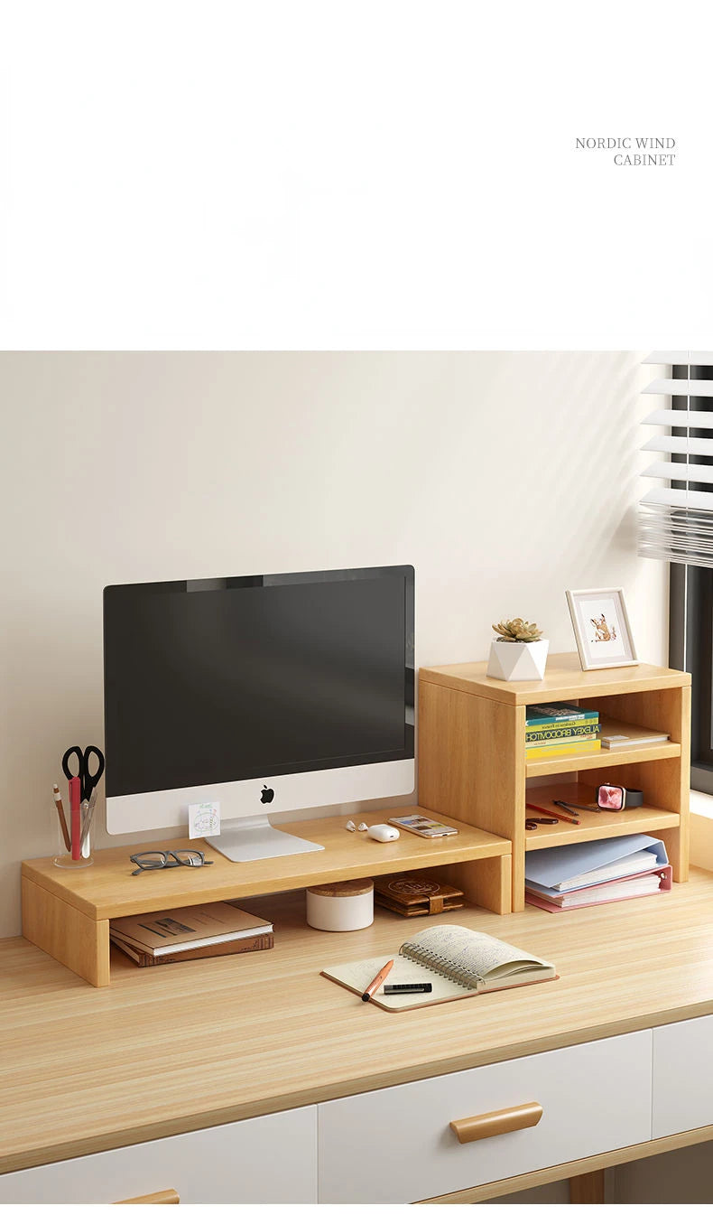 Monitorverhoger met opbergruimte – bureau-organizer voor laptop en scherm