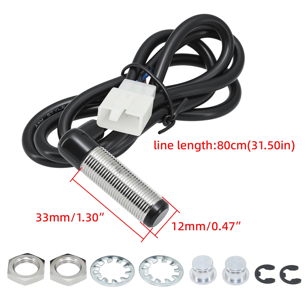 Motorcycle Speedometer Sensor Cable, 12 V Replacement
