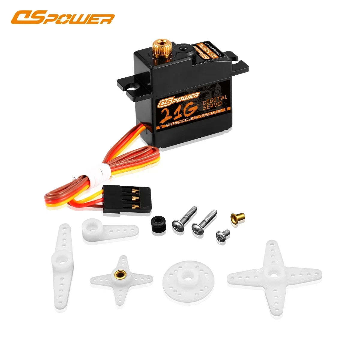 Servo numérique DSPOWER S007M de 21 g pour RC, 4,2 kg·cm