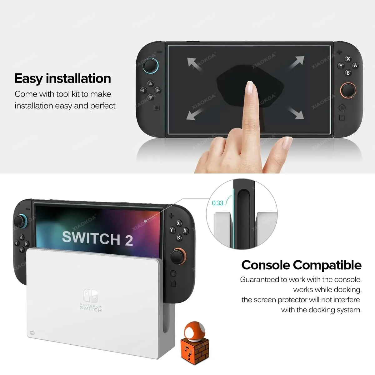 Tempered Glass Screen Protector for Nintendo Switch 2