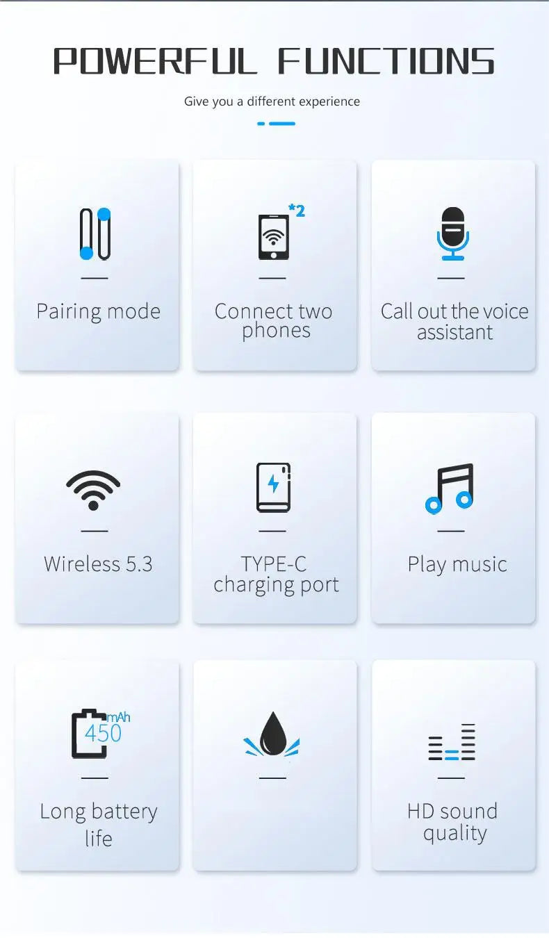 Bluetooth 5.3 Wireless Motorcycle Helmet Headset Hands-free Call Phone Motorcycle Waterproof Earphone Music Player Moto Helmet 