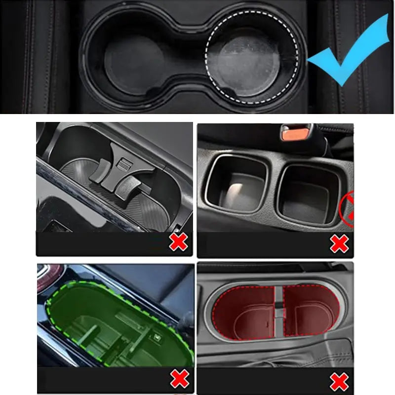Bandeja Expansora para Porta-Copos de Carro com Bandeja Destacável, Bandejas para Comida no Carro para Comer e Mesa de Bandeja para Porta-Copos de Carro