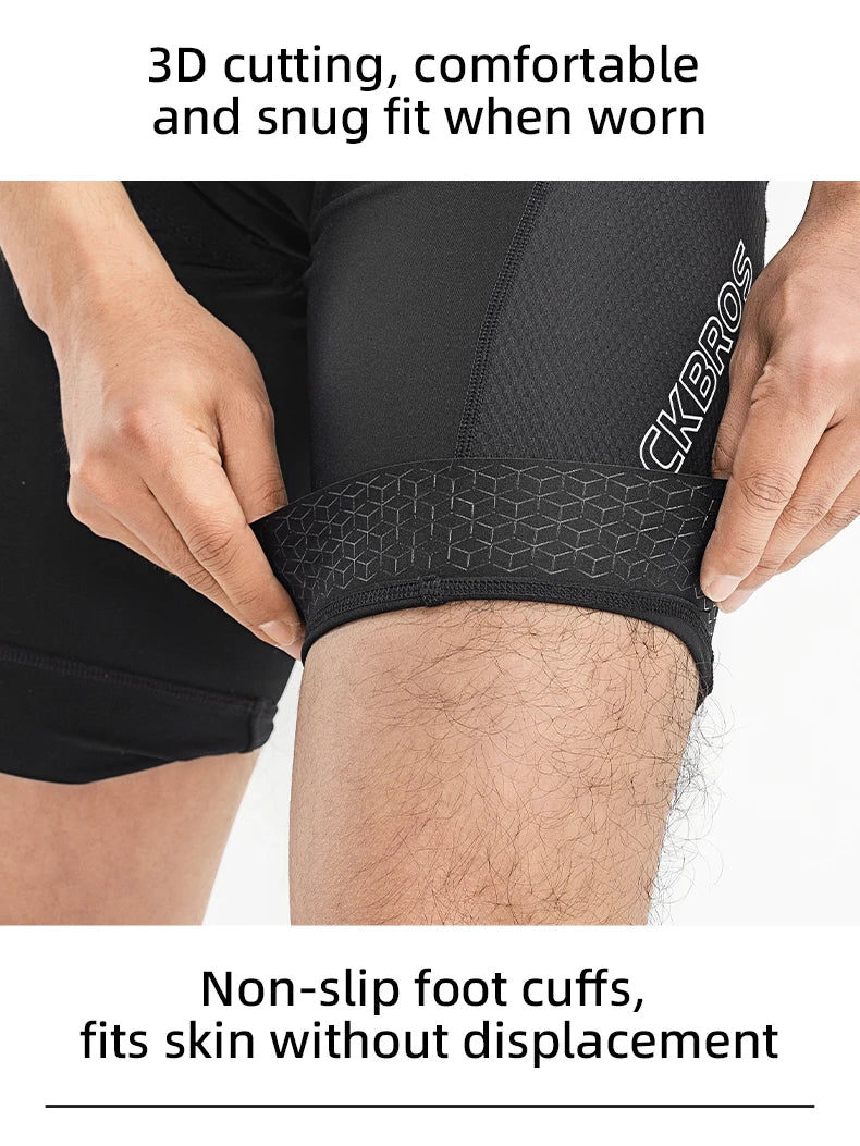 Pantaloncini da ciclismo imbottiti da uomo, asciugatura rapida e traspiranti