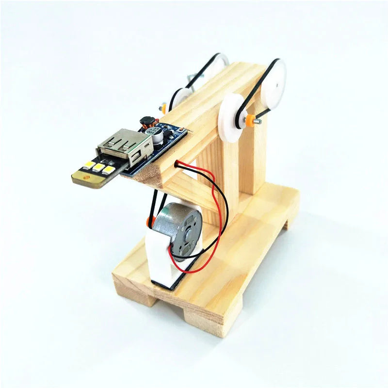 Kit DIY pentru experimente cu generator cu manivelă