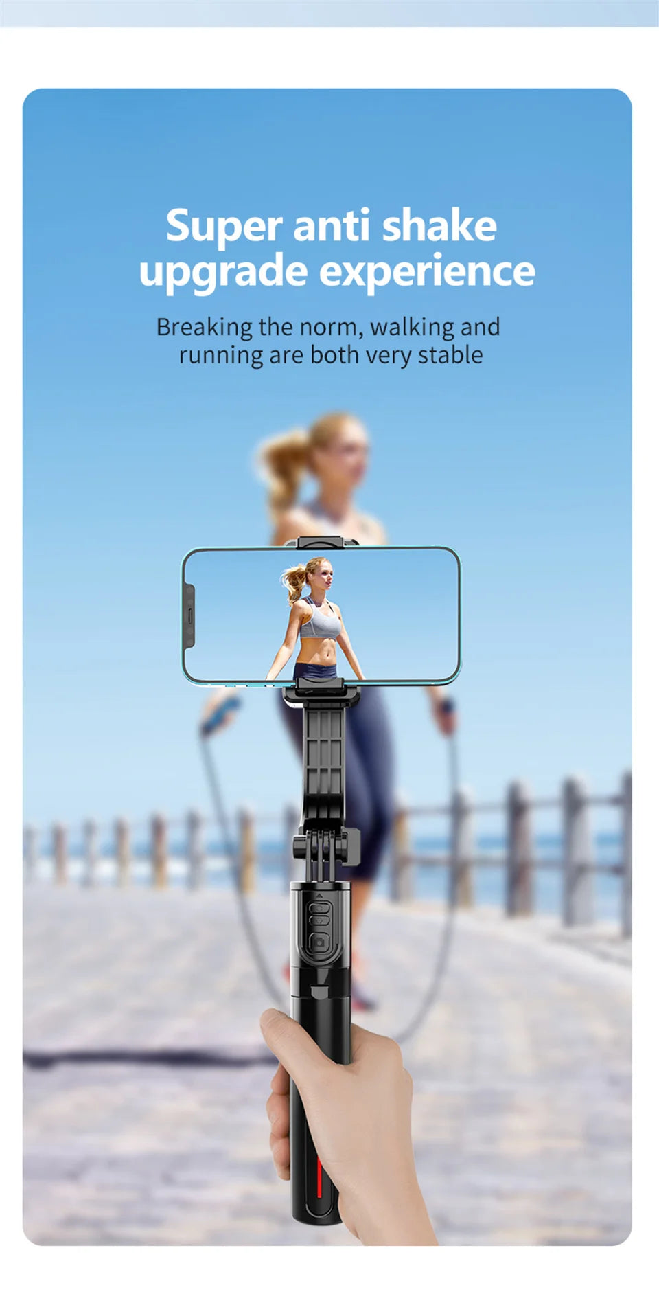 Mobilný video stabilizátor Bluetooth selfie tyč statív