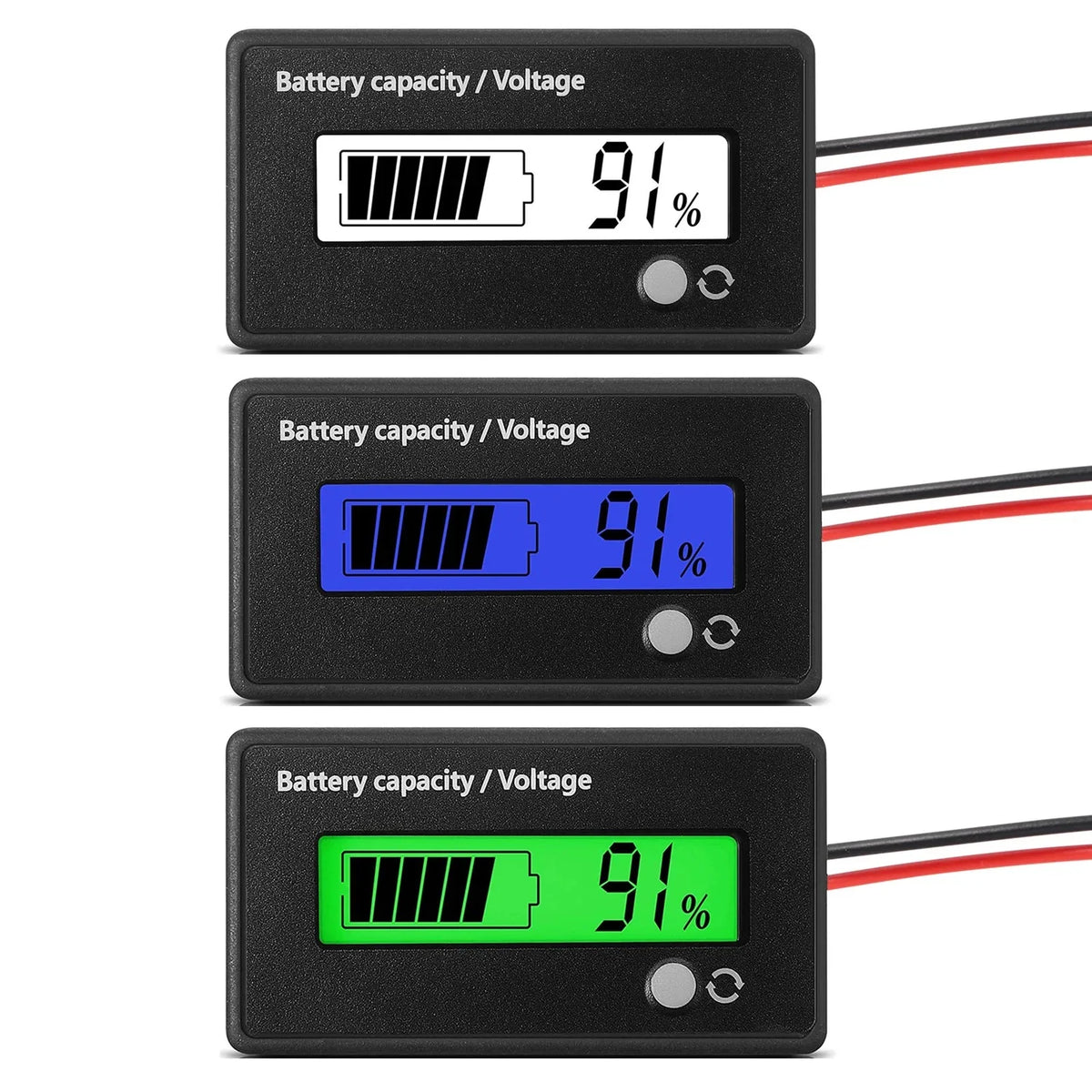 Batteriespannungs- und Kapazitätsanzeige