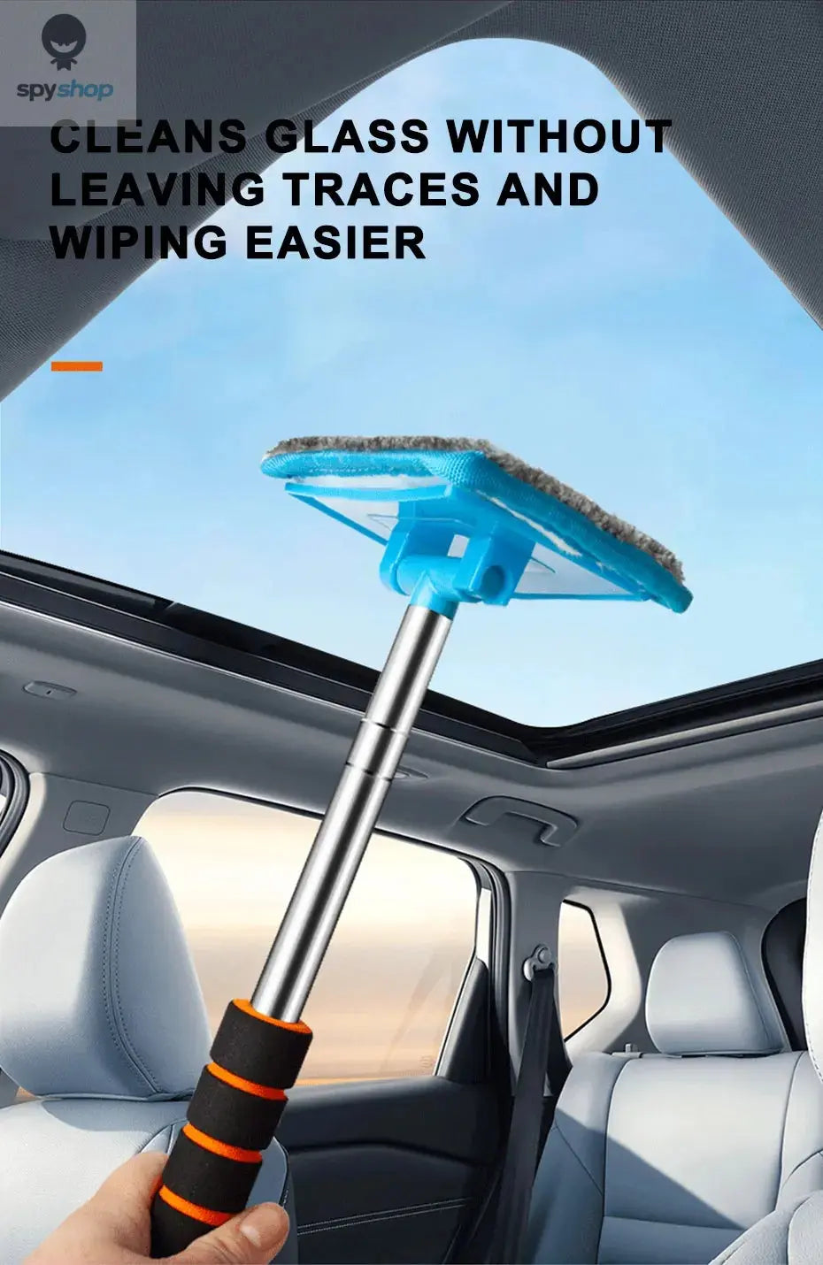 SEAMETAL Car Front Windshield Defogging Brush Telescopic Long handle Car Household Glass Clean Brushes Dust Remover Tool 