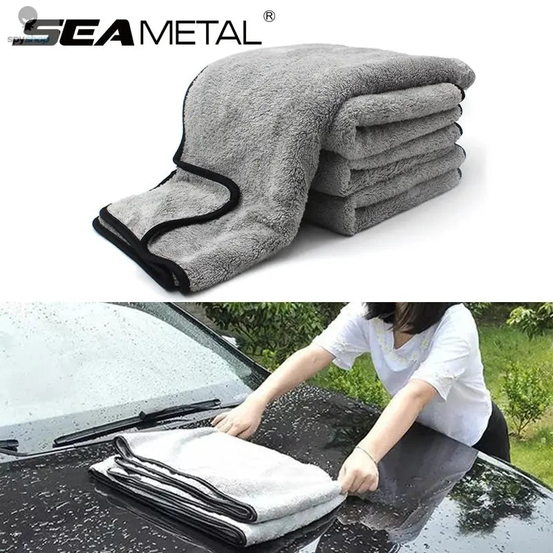 SEAMETAL Microfiber Car Washing Towel Ultra-Soft Car Cleaning Towels High Absorbent Drying Cloth Wash Towel for Car Detailing 