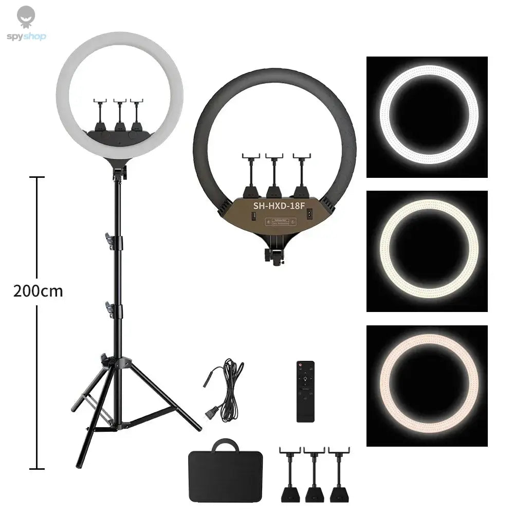 SH Ring Light 18inch Kit 36W 6500K Professional LED Control Stand Phone Holder Tube  Bag for Tattoo Lash Extension Barber Light 
