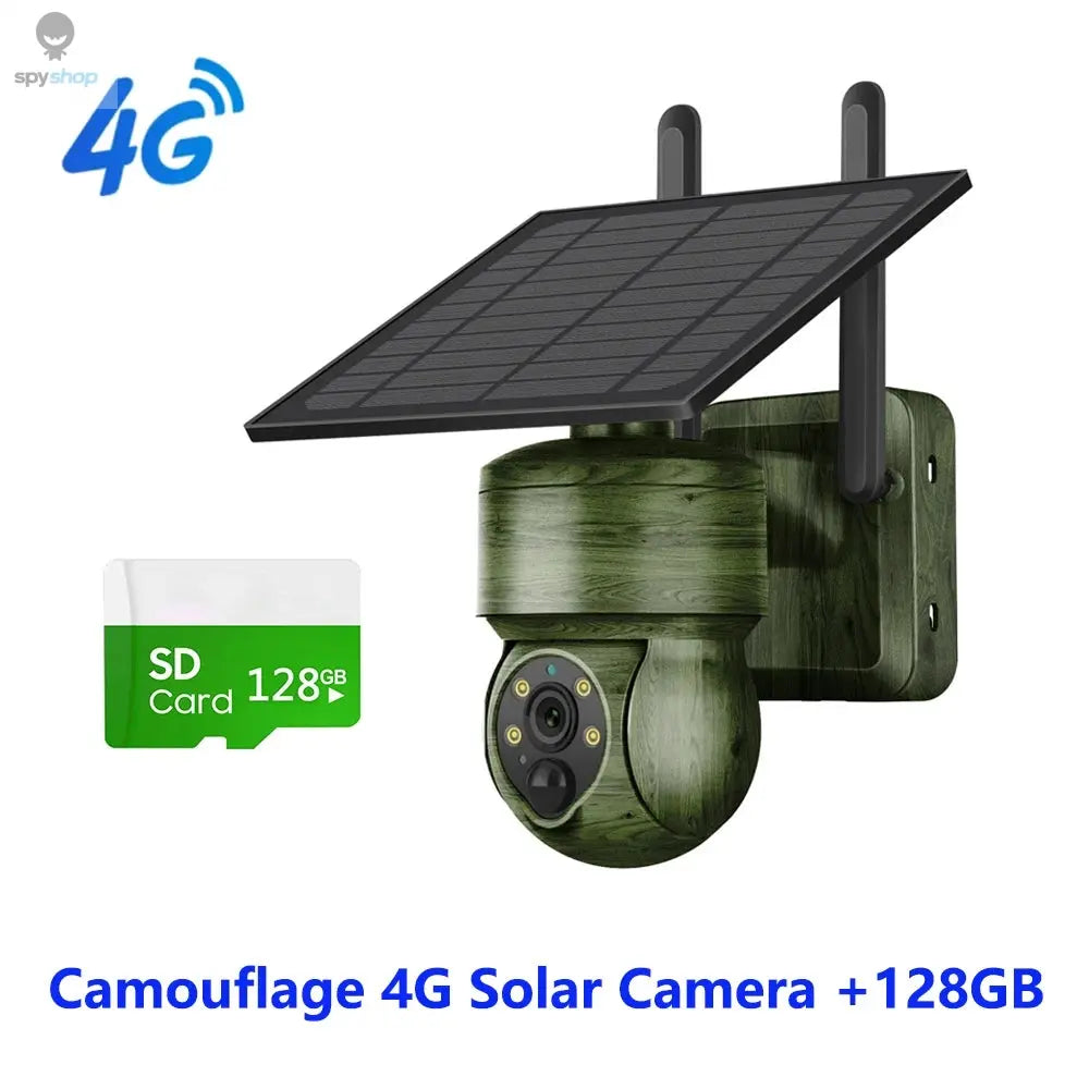 SHIWOJIA WIFI Wireless PTZ Solar Camera 4G SIM 4MP Outdoor Solar Panel Two Way Audio Security Protection CCTV Camera Battery Cam Spy-shop.com