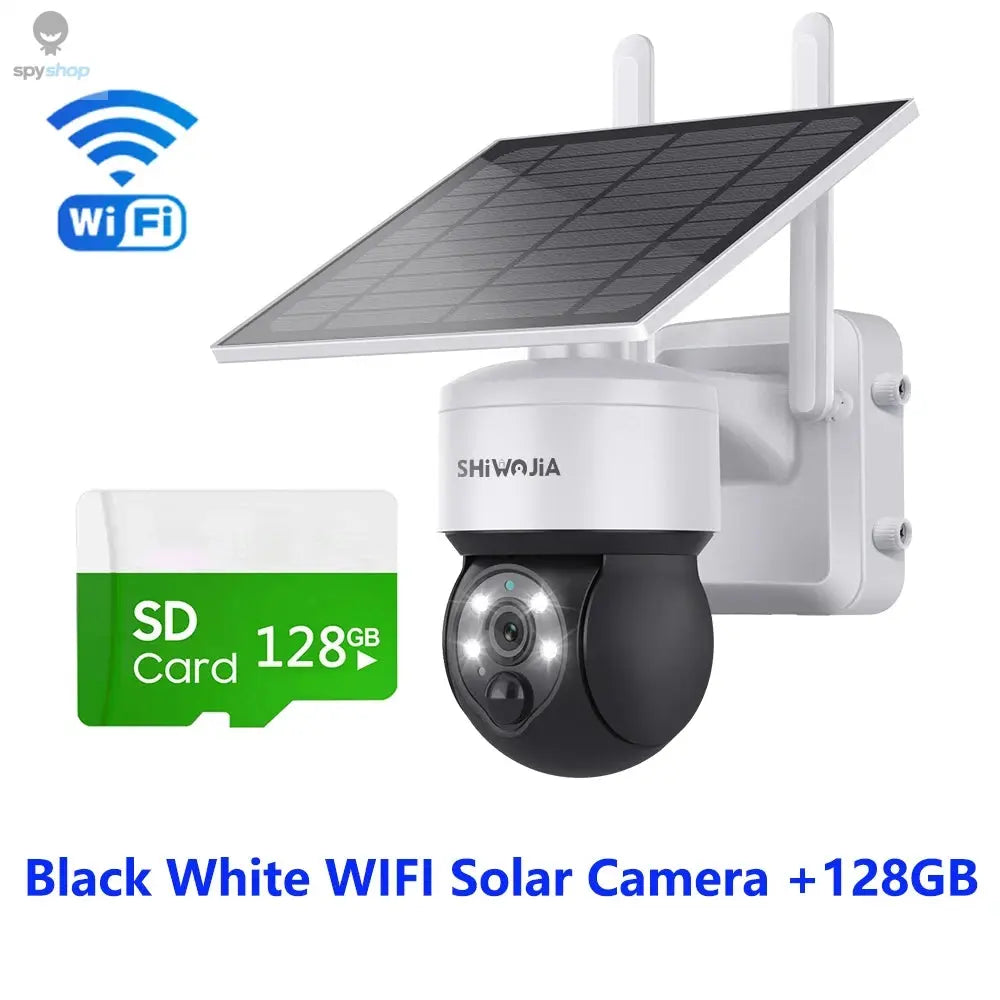 SHIWOJIA WIFI Wireless PTZ Solar Camera 4G SIM 4MP Outdoor Solar Panel Two Way Audio Security Protection CCTV Camera Battery Cam Spy-shop.com
