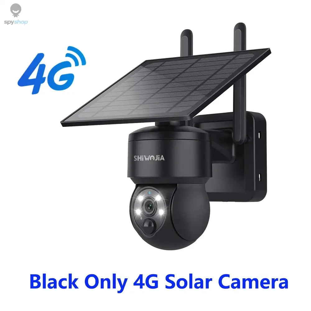 SHIWOJIA WIFI Wireless PTZ Solar Camera 4G SIM 4MP Outdoor Solar Panel Two Way Audio Security Protection CCTV Camera Battery Cam Spy-shop.com