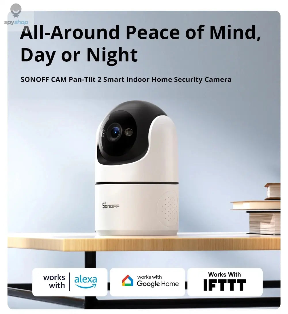 SONOFF CAM PT2 Smart Home Security Camera Smart Night Vision 360° Panoramic View Remote HD Monitoring with Real-Time Interaction Spy-shop.com