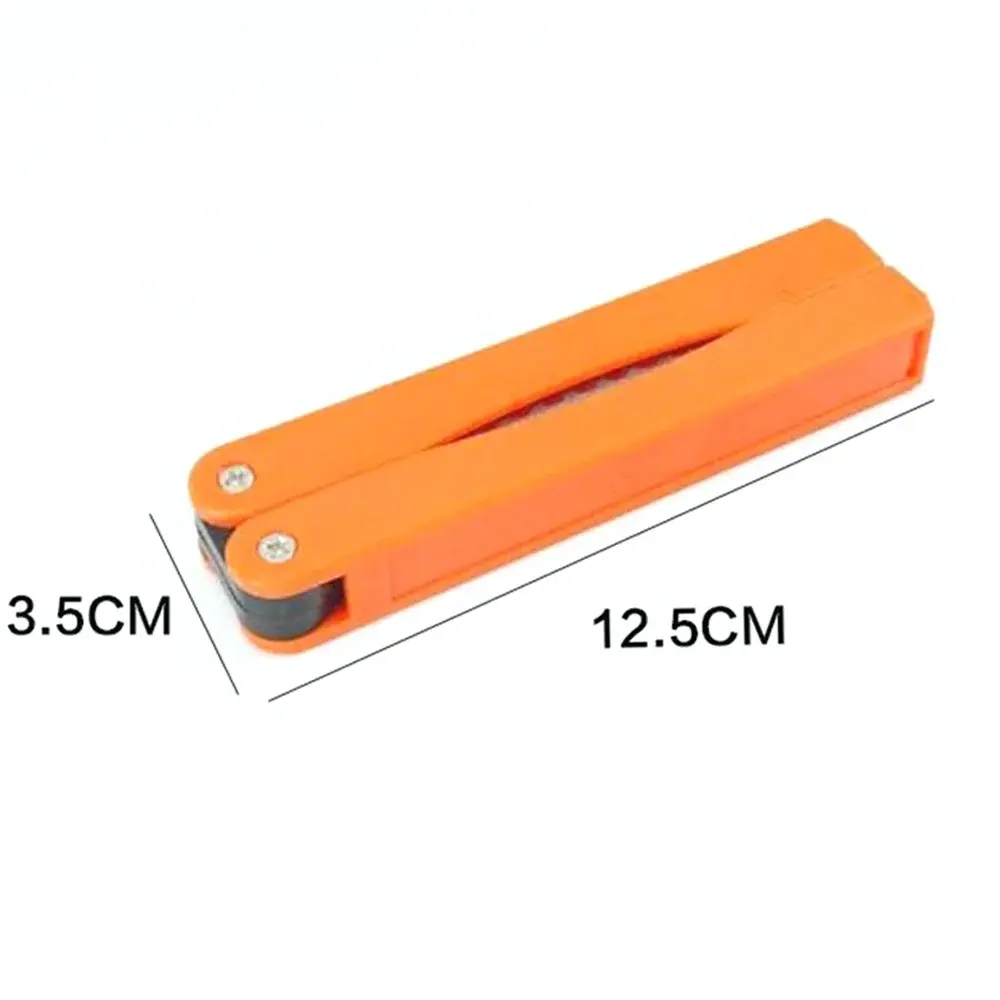 STONEGO Portable Folding Pocket Knife Sharpener, Portable Double Sided Diamond Sharpening Stone Outdoor Sharpening Whetstone 