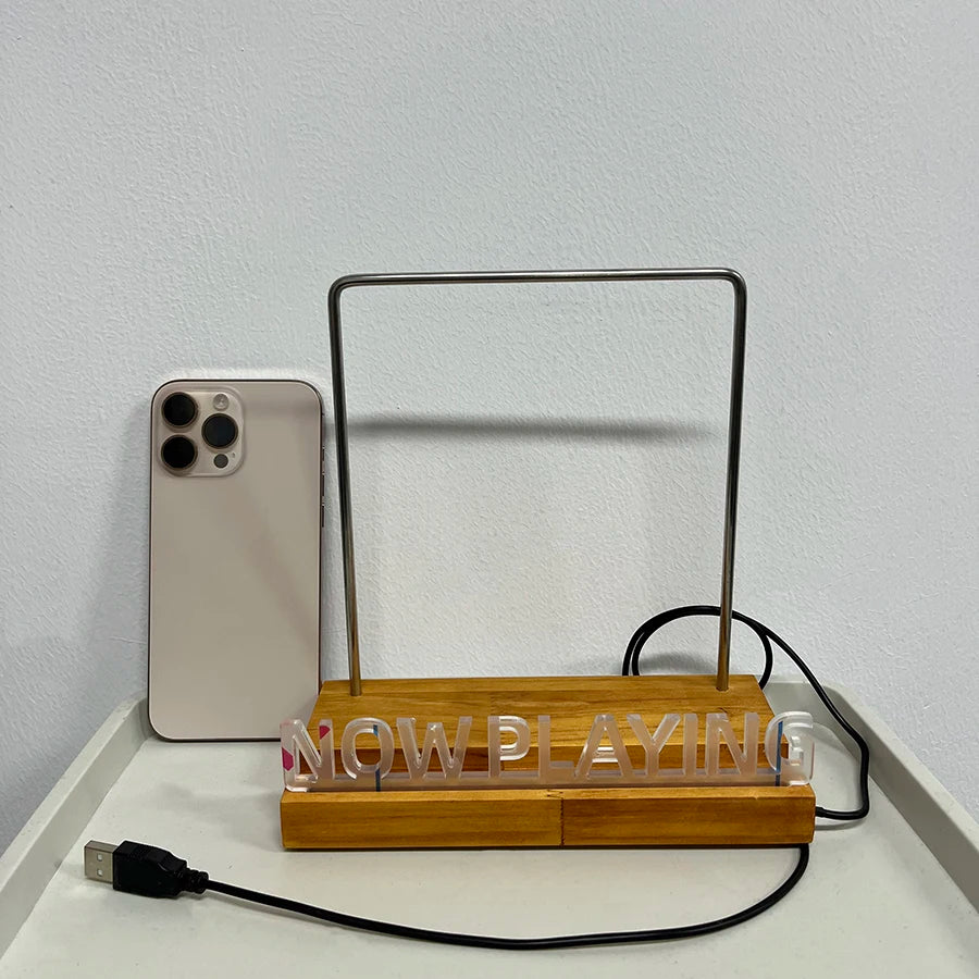 Light-Up Now Playing Vinyl Record Display Stand